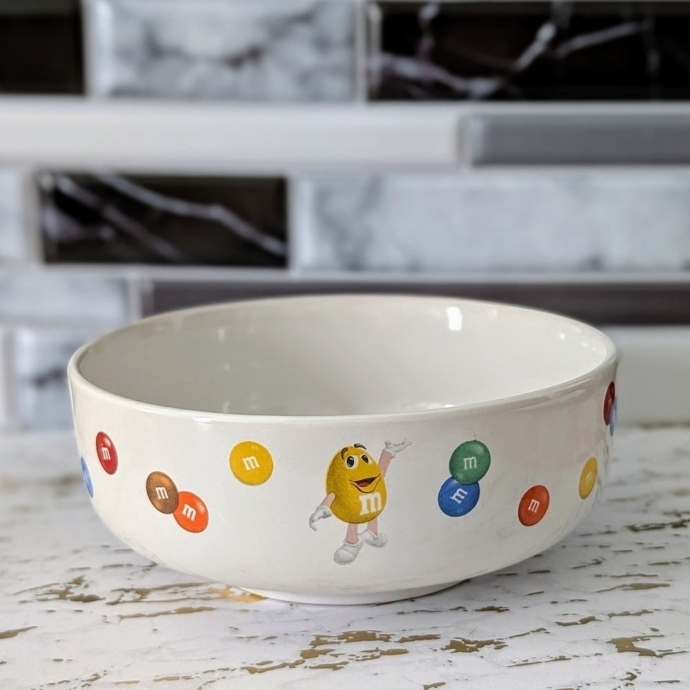 M&M's Colorful Ceramic Bowl | Vintage Collectible
